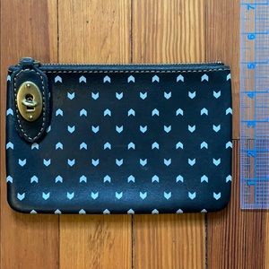 Fossil leather clutch